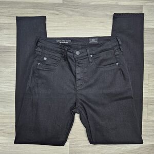 ADRIANO GOLDSCHMIED Womens Black Farrah High Rise Skinny Ankle 27R Size 4